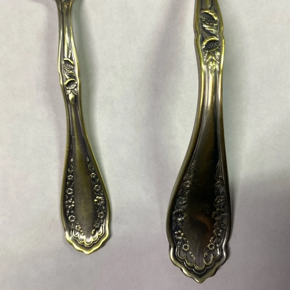 Oneida GALVESTON‎ Stainless Steel Flatwear 2pc Gravy Ladle & Serving Spoon